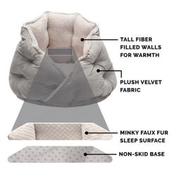 FurHaven Calming Hug Bolster Cat & Dog Bed -Hart FurHavOfficial Shop 258977 PT4. SY630 V1604109773