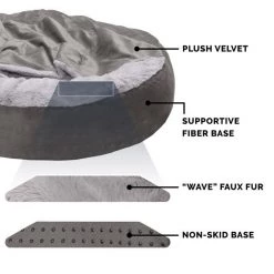 FurHaven Wave Covered Pillow Cat & Dog Bed -Hart FurHavOfficial Shop 258985 PT4. SY630 V1604109812