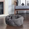 FurHaven Terry Self-Warming Hi-Lo Donut Cat & Dog Bed