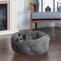 FurHaven Terry Self-Warming Hi-Lo Donut Cat & Dog Bed