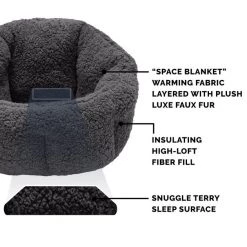 FurHaven Terry Self-Warming Hi-Lo Donut Cat & Dog Bed -Hart FurHavOfficial Shop 262923 PT5. SY630 V1606797137