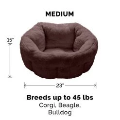 FurHaven Luxury Faux Fur Self-Warming Hi-Lo Donut Cat & Dog Bed -Hart FurHavOfficial Shop 262929 PT4. SY630 V1606792023