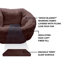 FurHaven Luxury Faux Fur Self-Warming Hi-Lo Donut Cat & Dog Bed -Hart FurHavOfficial Shop 262929 PT5. SY630 V1606797430