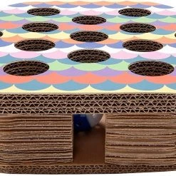 FurHaven Busy Box Corrugated Hexagon Cat Scratcher Toy with Catnip -Hart FurHavOfficial Shop 263110 PT2. SY630 V1612400254