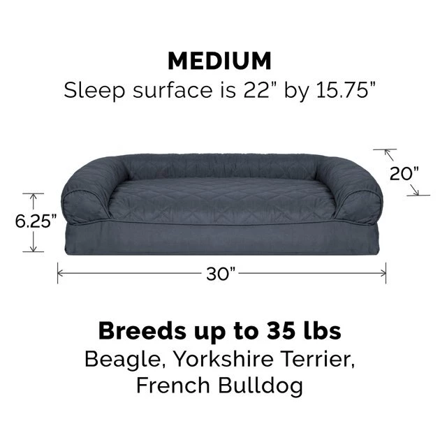 FurHaven Quilted Bolster Cat & Dog Bed w/Removable Cover 7 FurHaven Quilted Bolster Cat & Dog Bed w/Removable Cover - Image 5