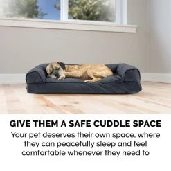 FurHaven Quilted Bolster Cat & Dog Bed w/Removable Cover 18 FurHaven Quilted Bolster Cat & Dog Bed w/Removable Cover -Hart FurHavOfficial Shop 266009 PT7. SY630 V1615847242