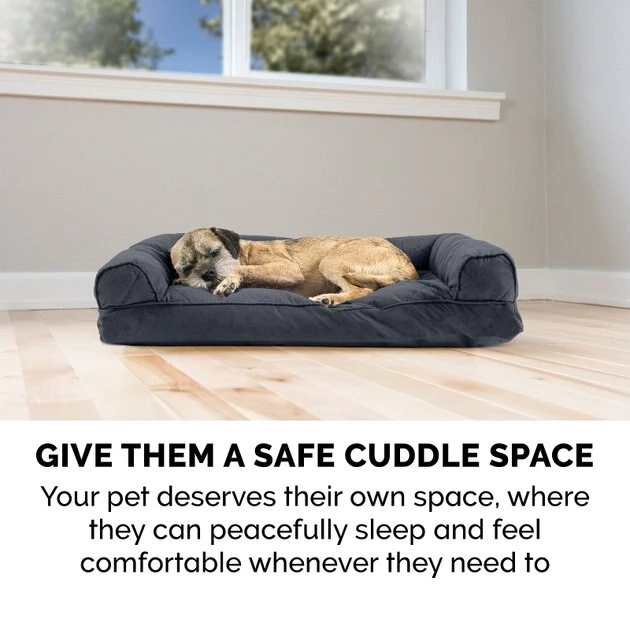 FurHaven Quilted Bolster Cat & Dog Bed w/Removable Cover 10 FurHaven Quilted Bolster Cat & Dog Bed w/Removable Cover - Image 8