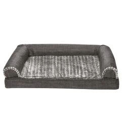 FurHaven Luxe Fur & Performance Linen Orthopedic Sofa Cat & Dog Bed w/Removable Cover -Hart FurHavOfficial Shop 271742 PT2. SY630 V1612481536