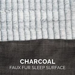 FurHaven Luxe Fur & Performance Linen Memory Top Sofa Cat & Dog Bed w/Removable Cover -Hart FurHavOfficial Shop 271751 PT8. SY630 V1612479694