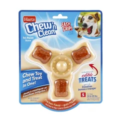Hartz Chew ‘n Clean Chew Chicken Flavored Tri-Point Dog Treat & Chew Toy