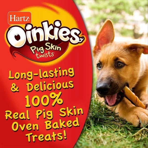 Hartz Oinkies Smoked Pig Skin Twists Bacon Flavor Wrap Treats + 5" Pig Skin Twists with Peanut Butter Flavor Crunchy Middle Dog Treats 10 Hartz Oinkies Smoked Pig Skin Twists Bacon Flavor Wrap Treats + 5" Pig Skin Twists with Peanut Butter Flavor Crunchy Middle Dog Treats - Image 8