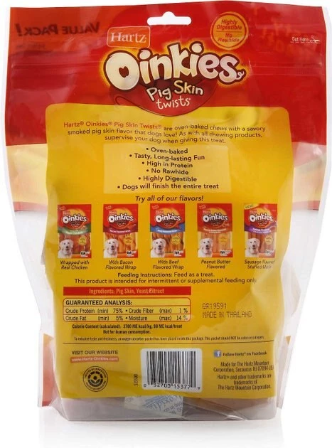 Hartz Chew ‘n Clean Chew Chicken Flavored Tri-Point Treat & Chew Toy + Oinkies 5" Pig Skin Twists Real Smoked Flavor Dog Treats 9 Hartz Chew ‘n Clean Chew Chicken Flavored Tri-Point Treat & Chew Toy + Oinkies 5" Pig Skin Twists Real Smoked Flavor Dog Treats - Image 7