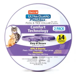 Hartz UltraGuard ProMax Flea & Tick Cat Collar, Purple, 2 count