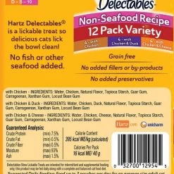 Hartz Delectables Non-Seafood Stew Variety Pack Lickable Cat Treats, 1.4-oz pouch, 12 count -Hart FurHavOfficial Shop 347785 PT2. SY630 V1641338236