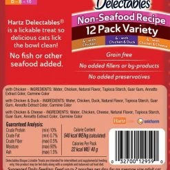 Hartz Delectables Non-Seafood Bisque Variety Pack Lickable Cat Treats, 1.4-oz pouch, 12 count -Hart FurHavOfficial Shop 347787 PT2. SY630 V1641339137