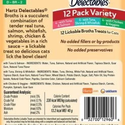 Hartz Delectables Savory Broth Variety Pack Lickable Cat Treats, 1.4-oz pouch, 12 count -Hart FurHavOfficial Shop 347789 PT2. SY630 V1641337927