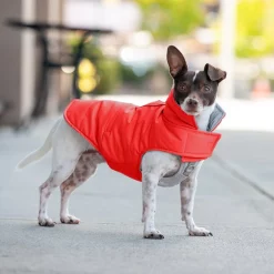 Furhaven Reversible Reflective Puffer Dog Coat