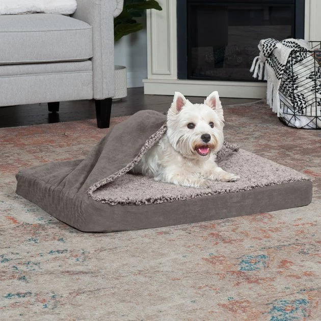 FurHaven Berber & Suede Blanket Top Orthopedic Cat & Dog Bed 3 FurHaven Berber & Suede Blanket Top Orthopedic Cat & Dog Bed