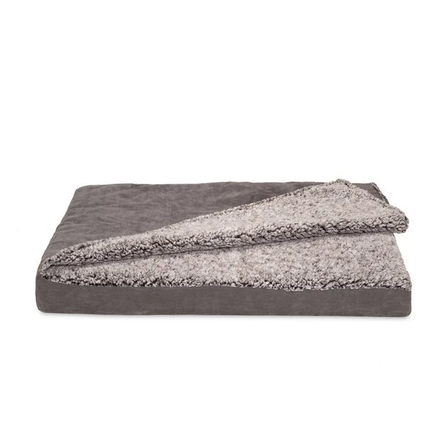 FurHaven Berber & Suede Blanket Top Orthopedic Cat & Dog Bed 5 FurHaven Berber & Suede Blanket Top Orthopedic Cat & Dog Bed - Image 3