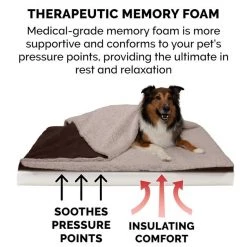 FurHaven Berber & Suede Blanket Top Memory Foam Cat & Dog Bed -Hart FurHavOfficial Shop 362078 PT6. SY630 V1645659393