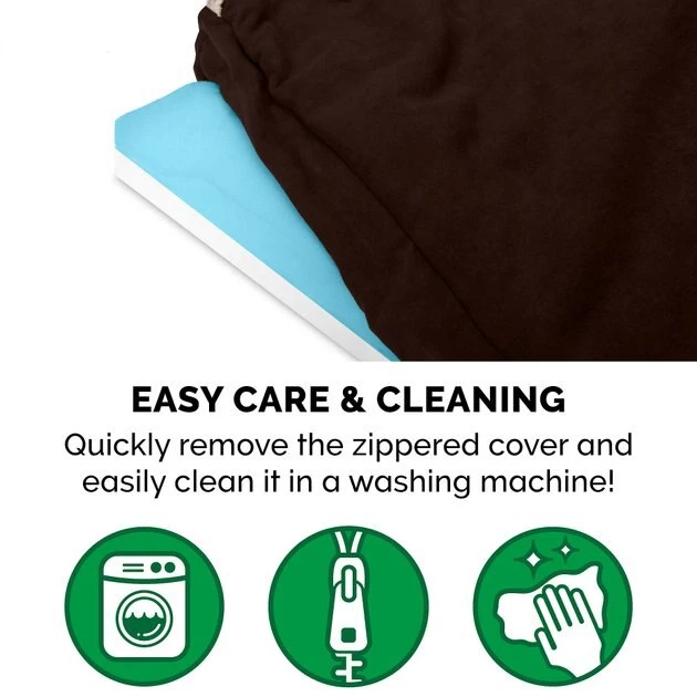 FurHaven Berber & Suede Blanket Top Cooling Gel Cat & Dog Bed 10 FurHaven Berber & Suede Blanket Top Cooling Gel Cat & Dog Bed - Image 8