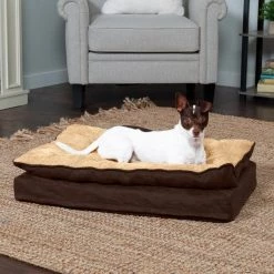 FurHaven Mink Fur & Suede PillowTop Orthopedic Cat & Dog Bed
