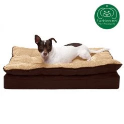 FurHaven Mink Fur & Suede PillowTop Orthopedic Cat & Dog Bed -Hart FurHavOfficial Shop 362092 PT3. SY630 V1645655800