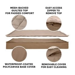 FurHaven Quilt Top Orthopedic Convertible Indoor/Outdoor Cat & Dog Bed -Hart FurHavOfficial Shop 362103 PT5. SY630 V1645661786