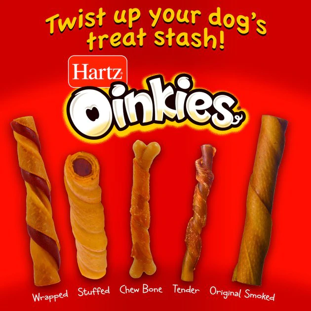 Hartz Oinkies Original Pig Skin Twists wtith Real Smoked Flavor Dog Treats, 40 count 8 Hartz Oinkies Original Pig Skin Twists wtith Real Smoked Flavor Dog Treats, 40 count - Image 6