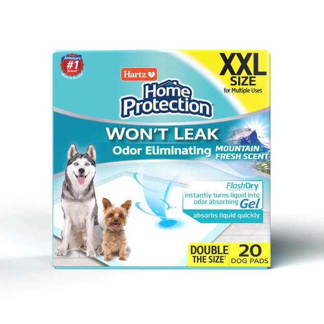 Hartz Home Protection Mountain Fresh Scent Odor Eliminating Dog Pads, XX-Large 3 Hartz Home Protection Mountain Fresh Scent Odor Eliminating Dog Pads, XX-Large