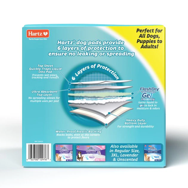 Hartz Home Protection Mountain Fresh Scent Odor Eliminating Dog Pads, XX-Large 4 Hartz Home Protection Mountain Fresh Scent Odor Eliminating Dog Pads, XX-Large - Image 2