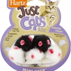 Hartz Just For Cats Mini Mice Cat Toy with Catnip, 5 count -Hart FurHavOfficial Shop 82860 PT3. SY630 V1589229486